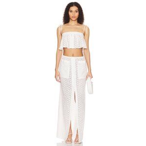 Lovers and Friends Fiona Maxi Skirt in White